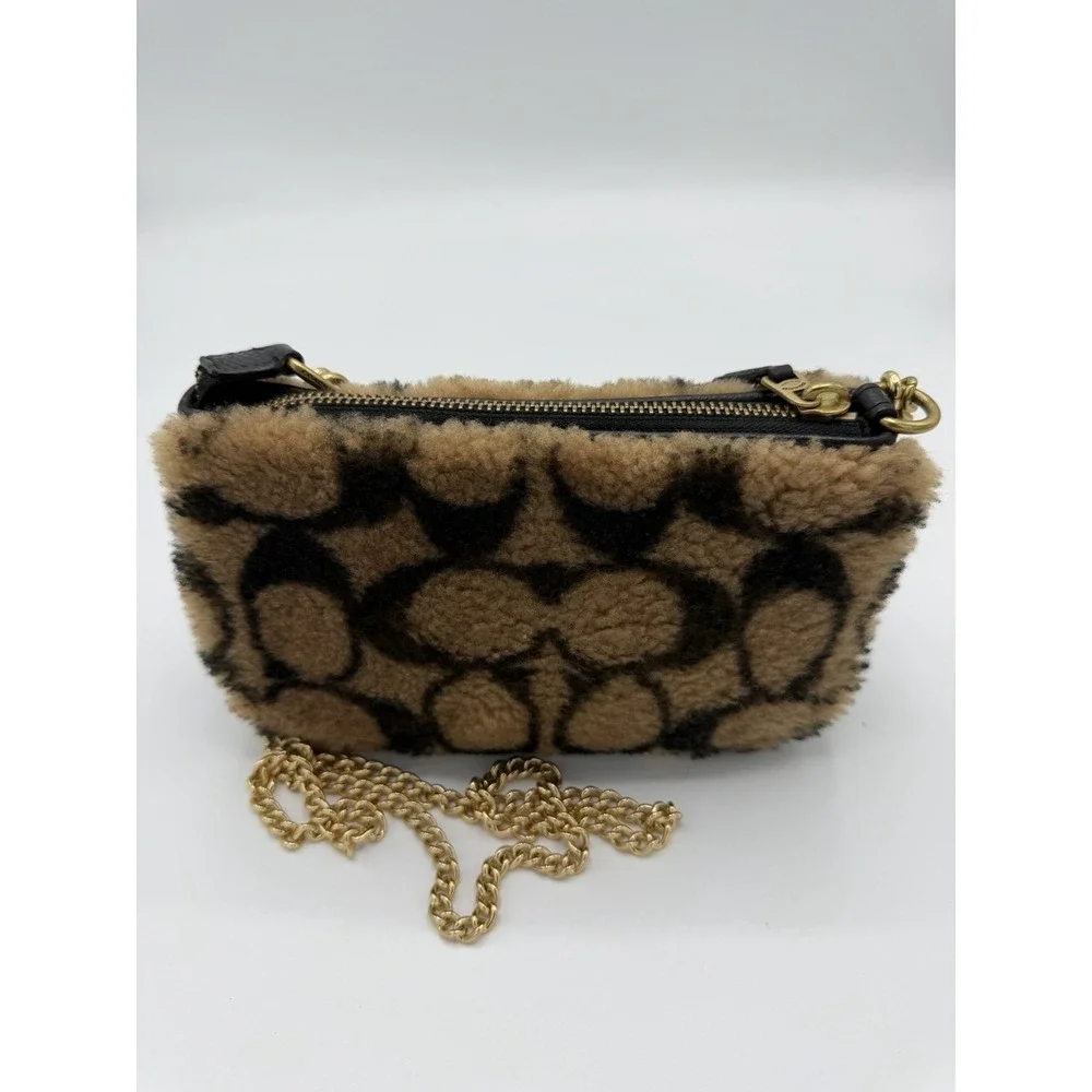 Coach X Jennifer Lopez Signature Shearling Nolita 19 Cheetah Print Rare